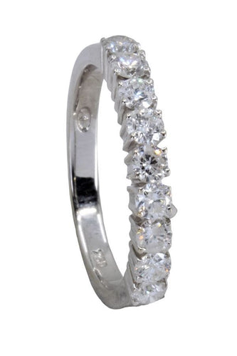 Bague 54 DEMI-ALLIANCE DIAMANTS 58 Facettes 058801
