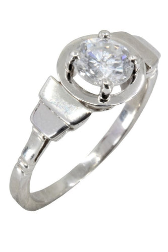 Bague SOLITAIRE ART DÉCO DIAMANT 58 Facettes 053141