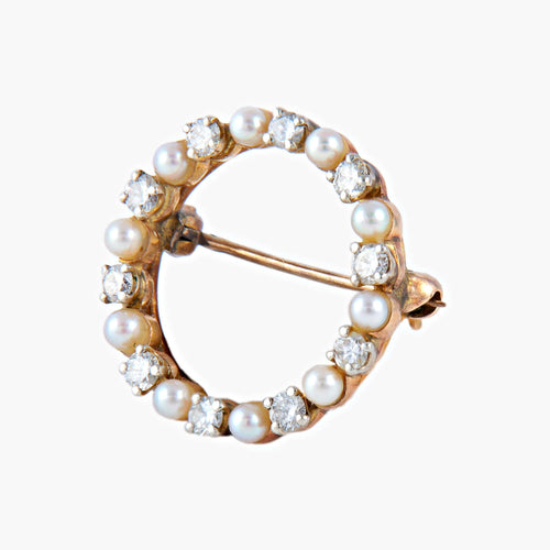 Broche Broche Perles Diamants 58 Facettes