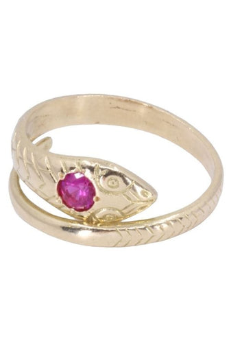 Bague BAGUE SERPENT RUBIS 58 Facettes 076881