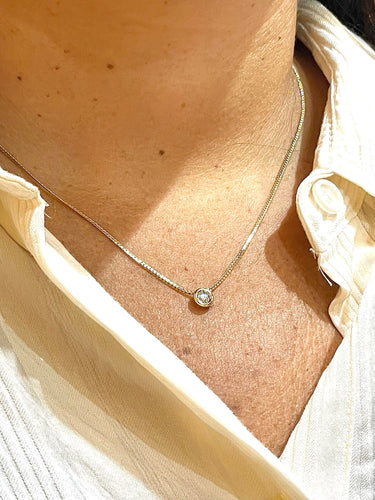 Collier Collier solitaire Or Diamant 58 Facettes