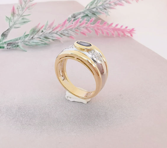 Bague Bague Jonc Saphir Diamants 58 Facettes AB 1076