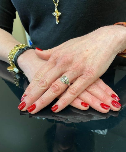 Bague 56 BAGUE MENOTTES DINH VAN R10 58 Facettes 062801