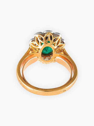 Bague Bague Marguerite Emeraude et diamants 58 Facettes HS21115