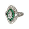 Bague 55 Bague marquise Art Déco émeraudes diamants 58 Facettes 1-1141/2