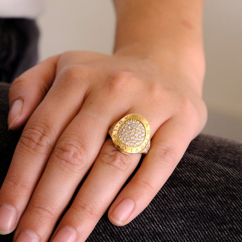 Bague BULGARI - Bague Pavage Diamants 58 Facettes