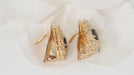 Boucles d'oreilles Boucles d'oreilles en or jaune, saphirs et diamants 58 Facettes 32071