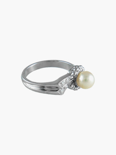 Bague Bague Perle et Diamants 58 Facettes