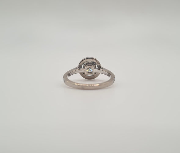 Bague 52 Bague or blanc palladié sertie de diamants naturels 58 Facettes