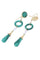 Boucles d'oreilles PENDANTES MALACHITE ET PERLES 58 Facettes 070071