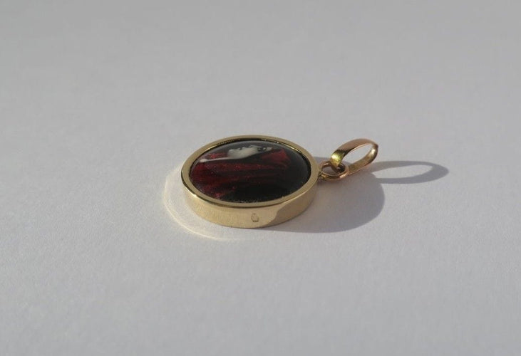 Pendentif Pendentif Fabiola or émail de Limoges 58 Facettes