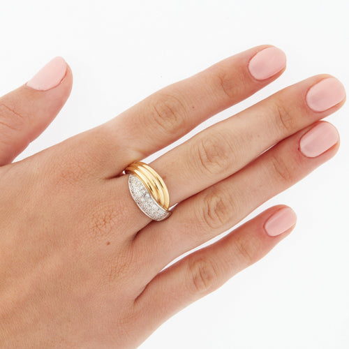 Bague 55 Bague 2 Ors Diamants 58 Facettes REF 4109/14