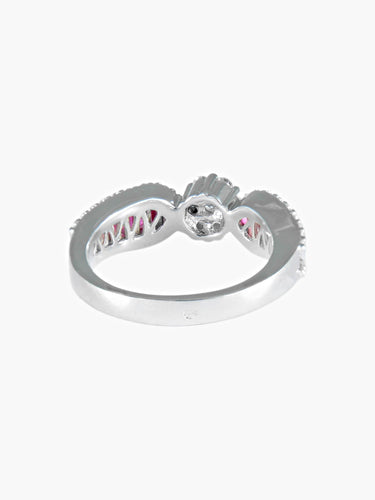 Bague 52 Bague Jarretière Rubis et Diamants 58 Facettes