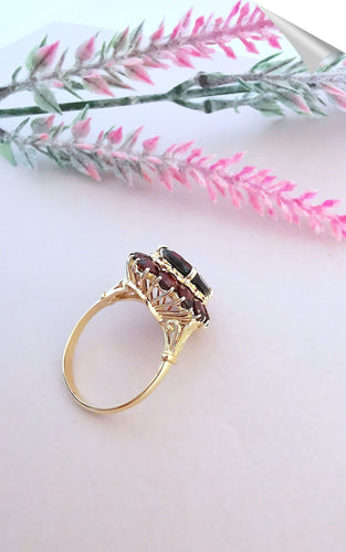 Bague 58 Bague Grenats Or Jaune 58 Facettes AA 1531