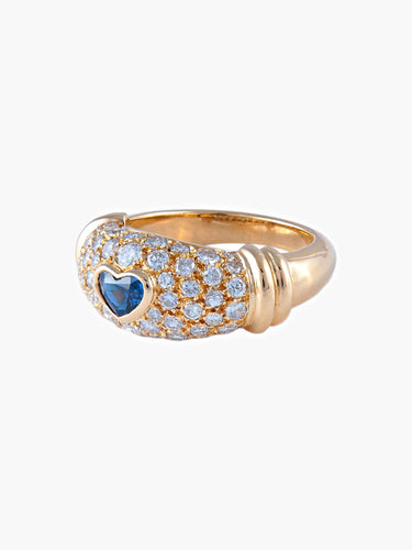 Bague Bague Jonc Saphir coeur 58 Facettes