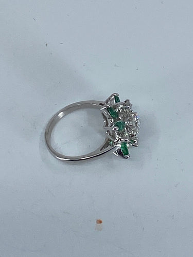 Bague Bague de fiançailles diamants, émeraudes 58 Facettes