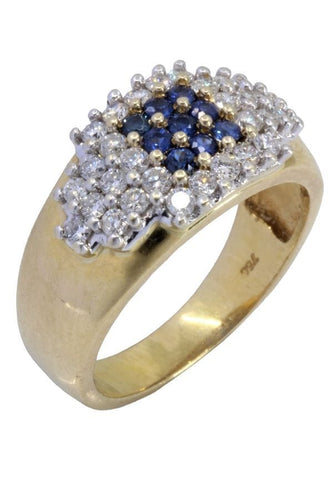 Bague 56 BAGUE PAVAGE SAPHIRS ET DIAMANTS 58 Facettes 057021