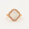 Bague 54 Bague Trèfle Quartz Rose 58 Facettes 002.688