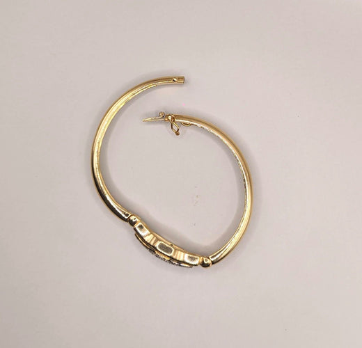 Bracelet Bracelet jonc or jaune et diamants 58 Facettes