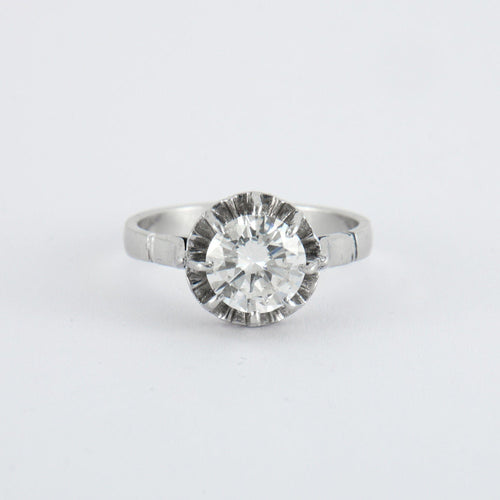 Bague 53 Bague Solitaire Platine Diamant 1.45ct 58 Facettes ADA02