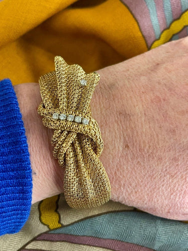 Bracelet Bracelet Ruban Vintage Or Diamants 58 Facettes 1069400