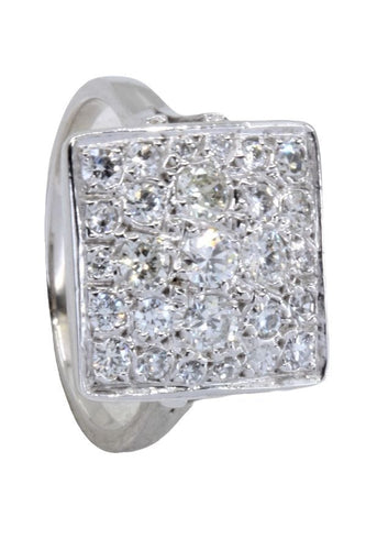 Bague BAGUE MODERNE PAVAGE DIAMANTS 58 Facettes 058501