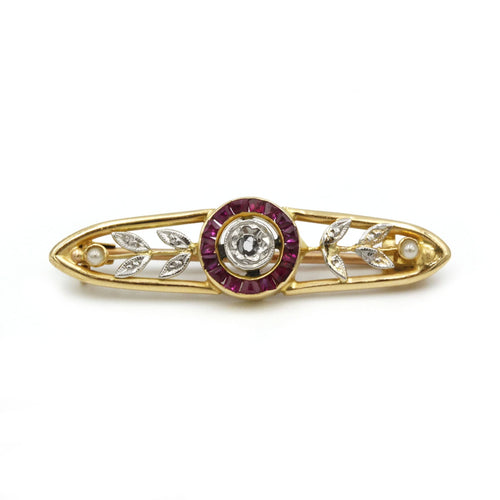 Broche Broche - Or, Diamants et Rubis 58 Facettes 220322R