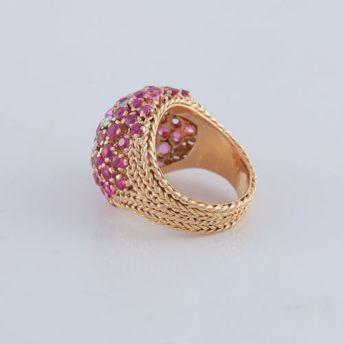 Bague 51 Bague boule or rose et pierres 58 Facettes