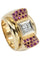 Bague BAGUE TANK RUBIS ET DIAMANTS 58 Facettes 044531
