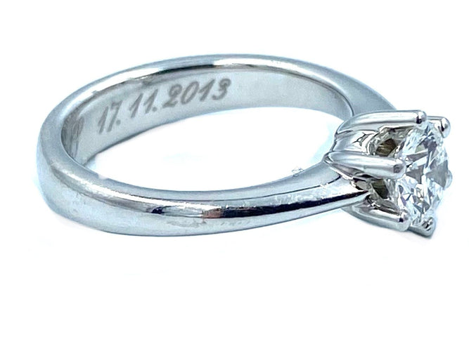 Bague Solitaire Bucherer diamant 0,60ct 58 Facettes