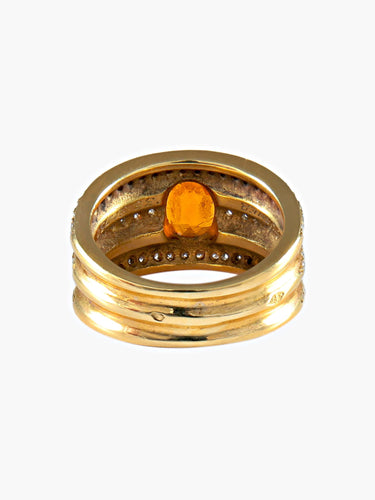 Bague 50 Bague Citrine Diamants 58 Facettes