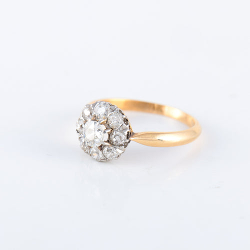 Bague Bague ancienne diamant or platine 58 Facettes