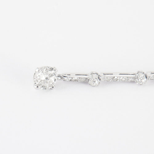 Boucles d'oreilles Pendants d'oreilles, or blanc et diamants 58 Facettes