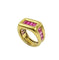 Bague 54 Bague Chevalière Or jaune ligne de Tourmaline 58 Facettes 204000000794