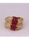 Bague Bague ondulée Or jaune Rubis et Diamants 58 Facettes RNG0016