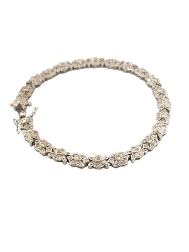 Bracelet Bracelet ancien en platine et diamants 58 Facettes
