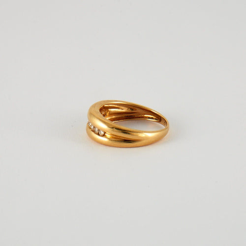 Bague 54 Bague à godrons Diamants 58 Facettes EL2-69