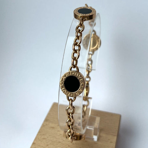 Bracelet Bulgari - bracelet en Or rose et Onyx 58 Facettes 20400000551