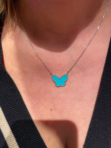 Pendentif Van Cleef & Arpels - pendentif Butterfly turquoise 58 Facettes 096322243181