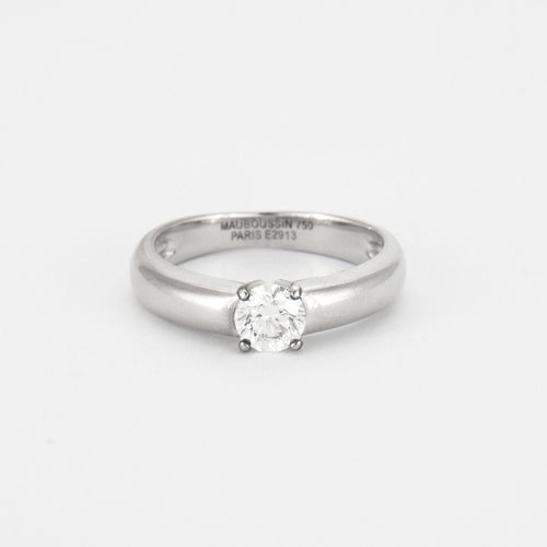 Bague 54 MAUBOUSSIN - Bague Solitaire Diamant 0.56ct 58 Facettes