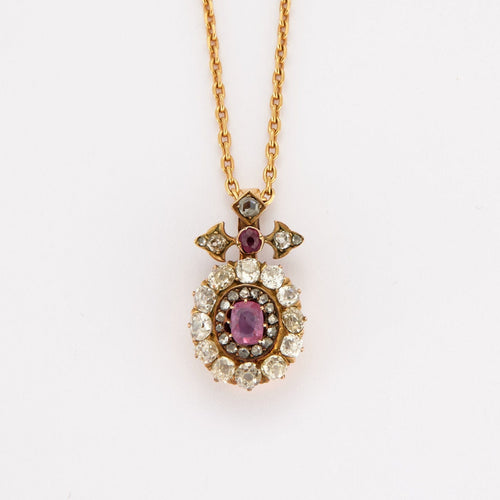 Collier Collier Fleur de rubis Diamants 58 Facettes