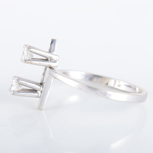 Bague 56 Bague Toi & Moi Art Déco Diamants 58 Facettes 8392