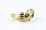 Bague 52 Bague diamants émeraudes en or massif 58 Facettes