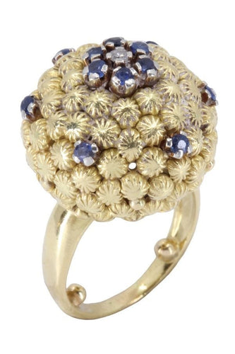 Bague 46 BAGUE BOULE SAPHIRS ET DIAMANT 58 Facettes 068541