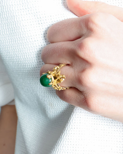 Bague Bague Or Jaune Aventurine 58 Facettes