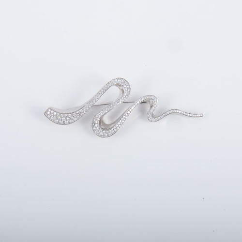 Broche Broche Wenpe or blanc diamants 58 Facettes