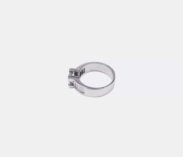 Bague Bague solitaire diamant avec baguettes 58 Facettes SOLO.BAGTT-751.1