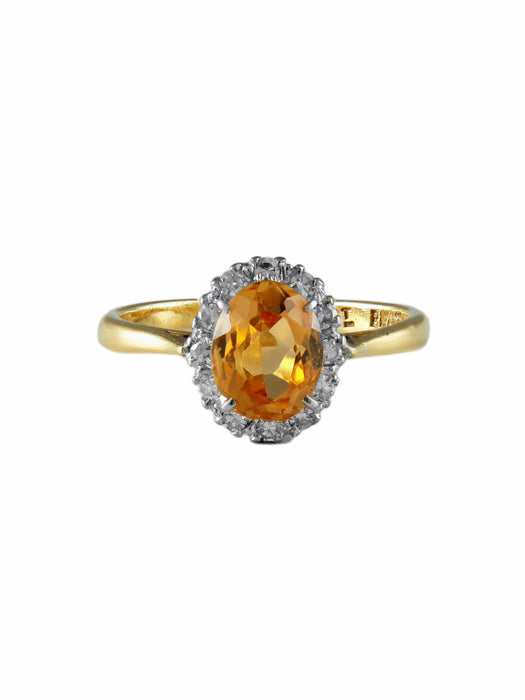 Bague Bague Citrine Diamants 58 Facettes