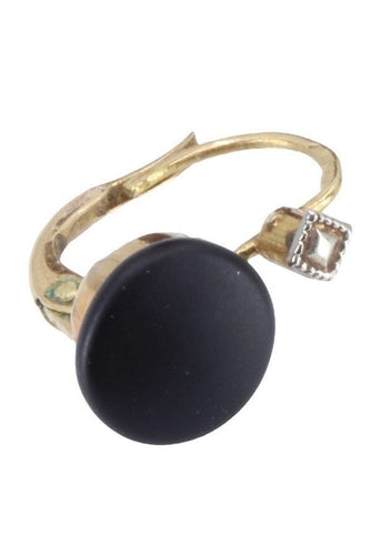 Boucles d'oreilles Dormeuses en jais 58 Facettes 061851