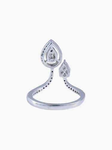 Bague Bague Or Blanc, Pavage en diamants 58 Facettes